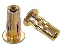 5/16-18 MXN SERIES LARGE FLANGE CROSS BULB RIVET NUT .020 - .280 GRIP RANGE CLEAR ZINC PLATED